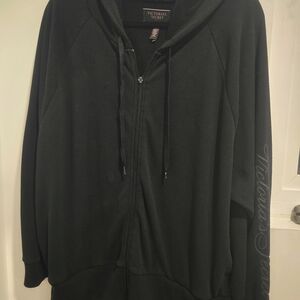 Victoria's Secret Black Zip-Up Hoodie